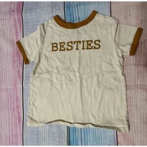 Little Co. “Besties” Organic Cotton Top – Size 5T – Beige – VGUC